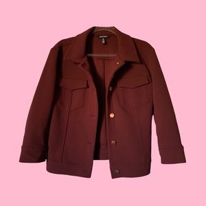 Ellen Tracy burgundy blazer